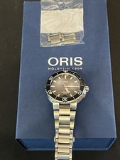 Oris Aquis Automatic Steel Calibre 400 Black Gray Dial Date Divers Mens Watch 41 7