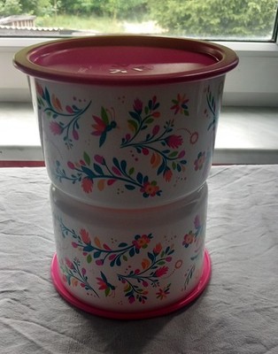 Tupperware Bingodosen Duo 2tlg. (960ml) Blumenmotiv Neu