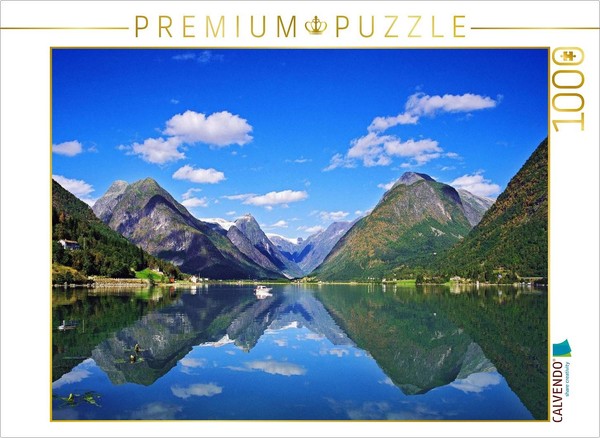 Calvendo Puzzle Norway - Fjaerland Fjord | 1000 Pieces, Finished Size 25.2 × 18.-image