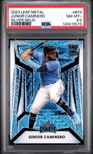 2023 Leaf Metal Silver Mojo /6 Junior Caminero B-74 PSA 8.5
