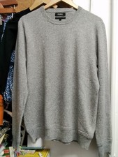Farhi Merino Cashmere Jumper Mens L Grey Crew Neck