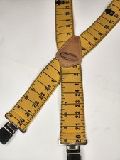 Bucket Boss Liar's Tool Belt Suspenders Yellow Yardstick Measuring Design