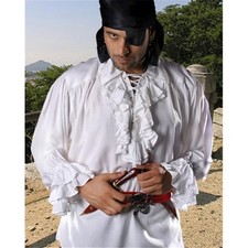 The Pirate Dressing C1006 Captain Charles Vane Shirt- White - 2XL