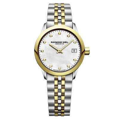 Raymond Weil Freelancer Watch. Ladies Two-Tone Bracelet Watch PREOWNED