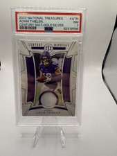 2022 Panini National Treasures Adam Thielen Century Materials Silver #/25 PSA 7