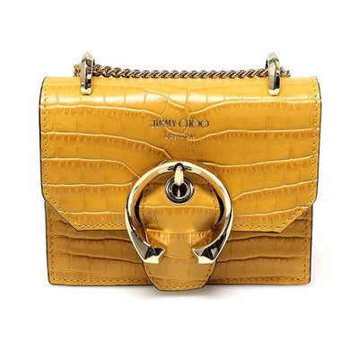 Jimmy Choo J133934 Braune -Prägung Leder mit goldener Kette Mini Paris 140028249