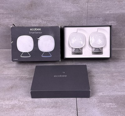 ecobee SmartSensor Room Temperature Sensors PACK  OF 2 (EB-RSHM2PK-01) Open Box