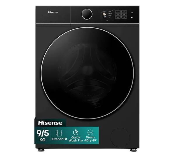 HISENSE WD5I9043BBFS WiFi-enabled 9 kg Washer Dryer - Black - REFURB-B