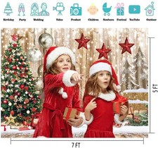NEW 7x5ft Rustic Christmas Photography Backdrop Holiday Picture Taken Background