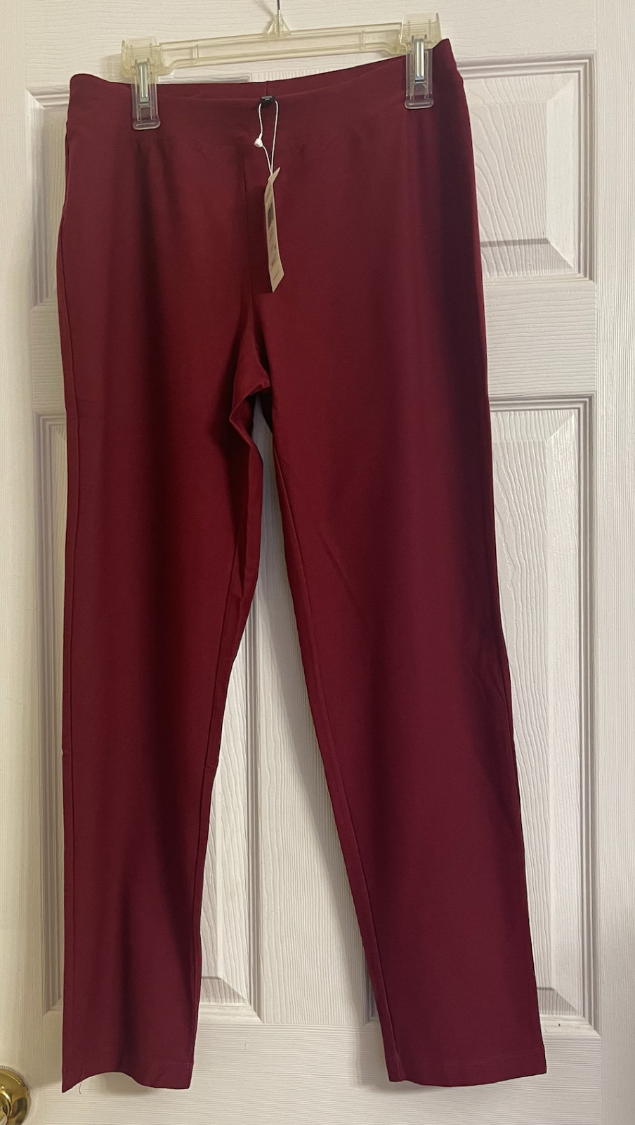 NWT $168 Eileen Fisher Red Cedar Washable Stretch Crepe Slim Ankle Pant M L XL
