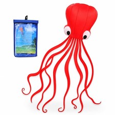 Large Soft Octopus Kit  Squid Beach Kite with Long Colorful Tail