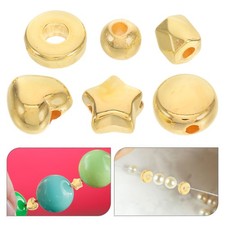 Metal Findings Caps Round Loose Spacer Beads Gold Spacers Plated