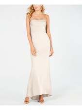 ADRIANNA PAPELL Womens Ivory Sleeveless Maxi Formal Sheath Dress 4