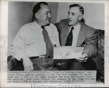 1950 Press Photo Yankee GM George Weiss & manager Casey Stengel - net15977