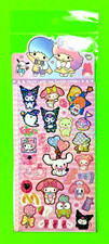 Sanrio Laser Glitter Stickers Pack Hello Kitty Tea Party Kuromi Purin My Melody