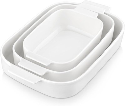 Casserole Dishes for Oven, Ceric Baking Dishes Set of 3,