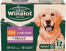 WINALOT Classics Mixed in Jelly Chicken Wet Dog Food Cans 12x400g 3.06 per kilo