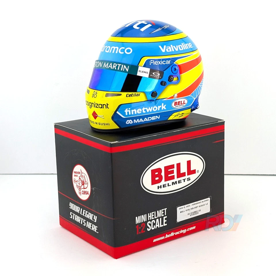 2025 Fernando Alonso Mini Helmet - 1:2 Scale - Bell F1 Aston Martin - 4100422 - Image 3 of 4