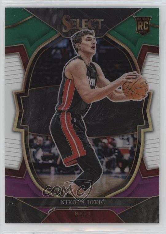 2022 Panini Select Concourse Green White Purple Prizm Nikola Jovic Rookie RC hu1