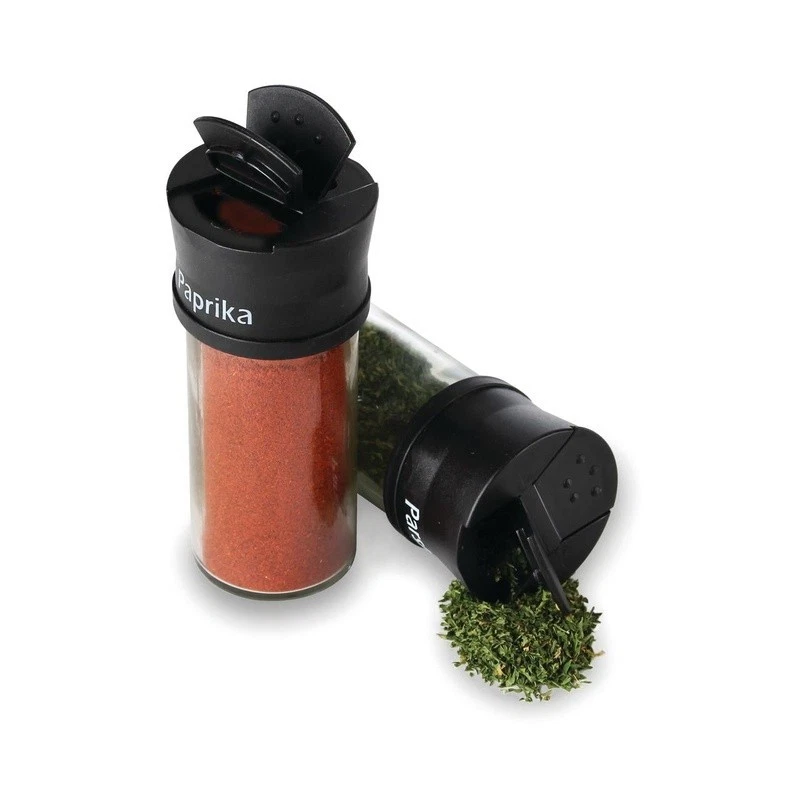 Two Tier Spice Rack Carousel 16 Spice Jars W/ Easy Access Shake Pour Flaps New - Image 3 of 4