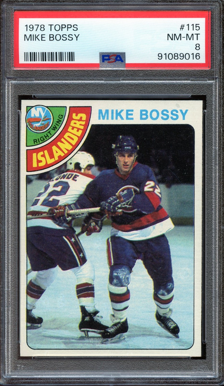 1978 Topps MIKE BOSSY Rookie #115 Hockey Card PSA 8 NM-MT