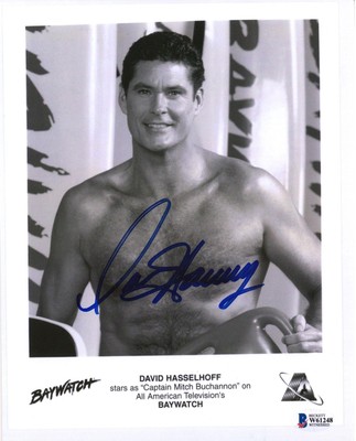 David Hasselhoff Baywatch Autographed 8'' x 10'' Movie Poster