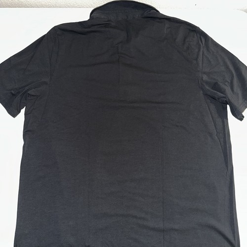 Criquet Short Sleeve Pocket Polo Shirt Mens XXL Black Pima Cotton - Picture 9 of 13