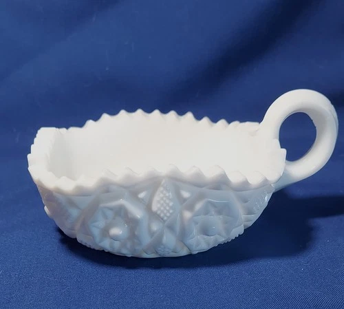 Vtg. Fostoria White Milk Glass “Winburn” Pattern Candy / Trinket Dish