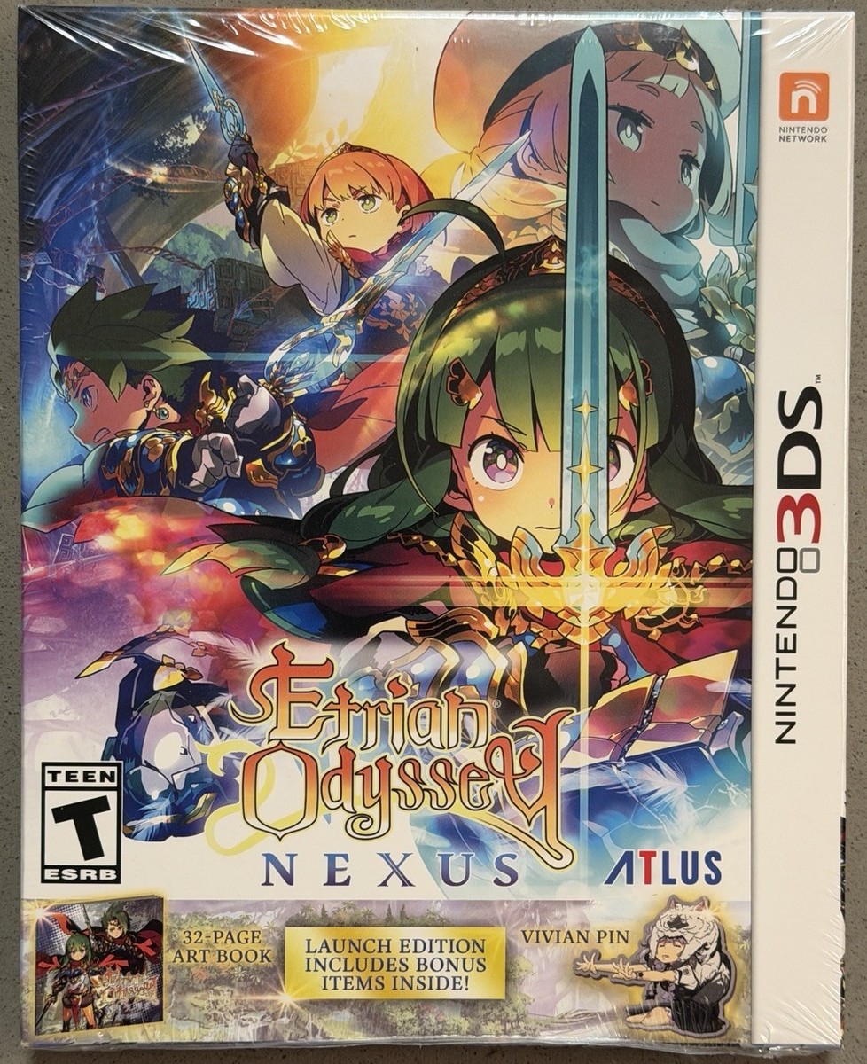 Etrian Odyssey Nexus -- Launch Edition (Nintendo 3DS, 2019) for