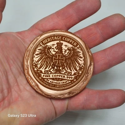 Kupferbarren handgegossen – Copper Bar 999 Fine Copper Sammlerstück 277 g - Bild 1 von 4