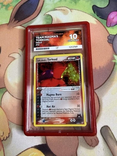 Pokémon Team Magma's Torkoal Holo 12/95 Rare EX TMTA Eng 2004 Ace 10 Gem Mint