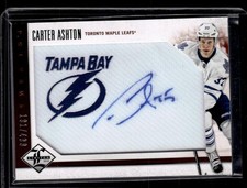 2012-13 Panini Limited #206b Carter Ashton AU,SN,MEM,RC Alternate logo