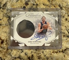 2023-24 Panini Flawless Dirk Nowitzki Loyal Greats Silver  Auto /20 # FLG-DNW