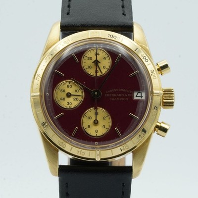 EBERHARD & CO CHAMPION CHRONO AUTOMATIK HERREN UHR 30132 40MM 18K 750 GOLD