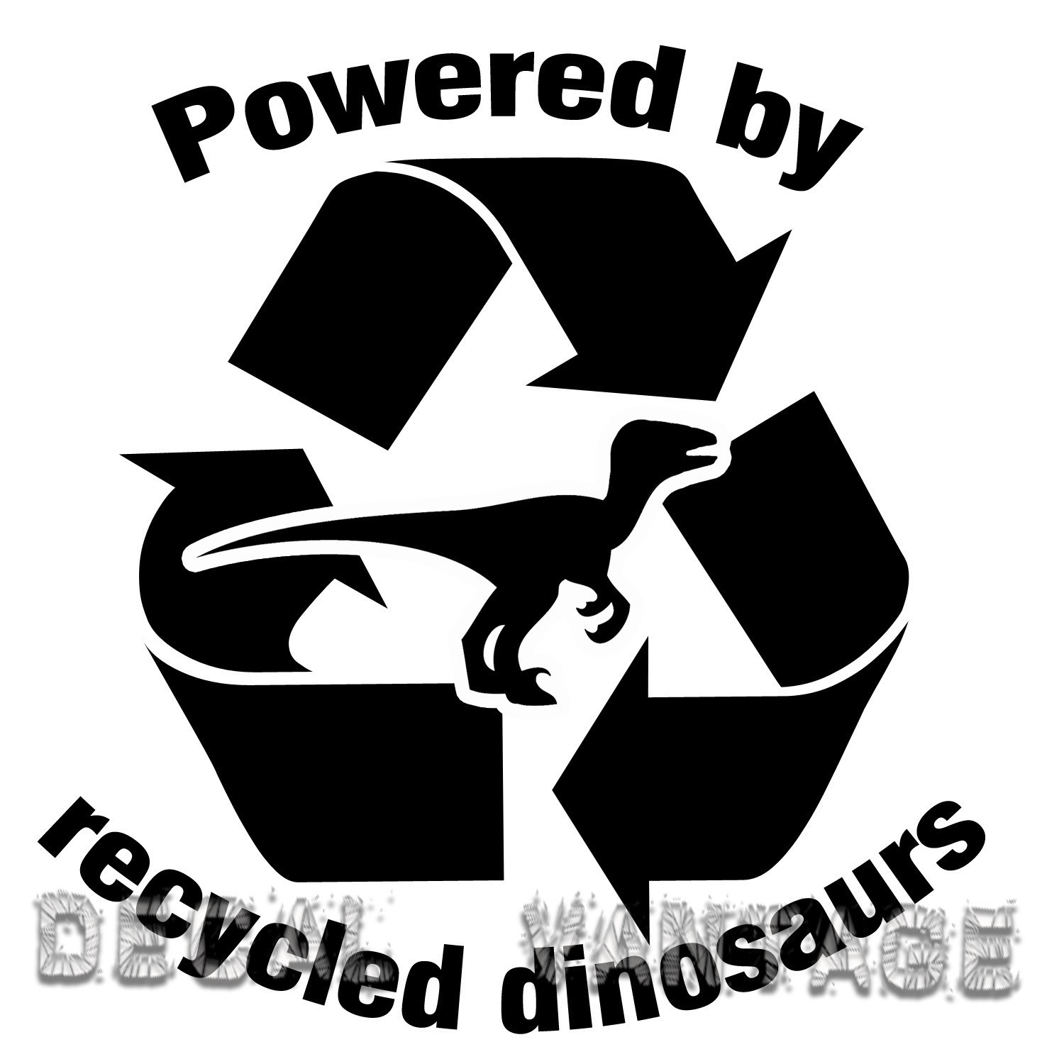 This Vehicle Is Fueled By Recycled Dinosaurs Cell Phone Sticker - Foto 8