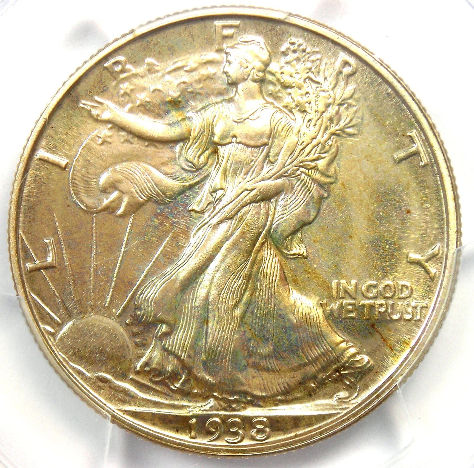 1938 Proof Walking Liberty Half Dollar 50C Coin. PCGS PR68 (PF68). $18,500 Value