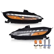 Fit For 14-18 Jeep Cherokee Chrome Drl Running Lights W Signal Lamps Pair
