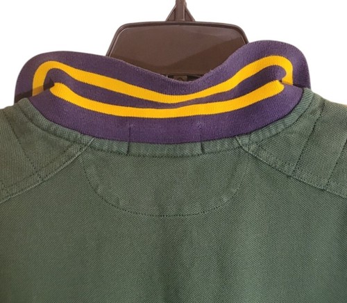 Polo Ralph Lauren Big Pony Kurzarm Rugby Shirt Grün Weiß Gelb Herren XL - Bild 10 von 11