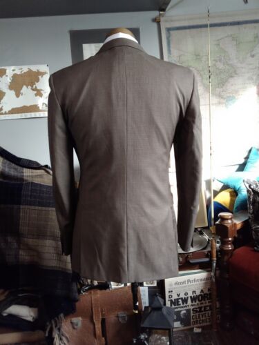 Blazer Sport Coat 100% Wool 36r Beige - Picture 4 of 6