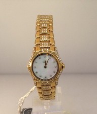 Ebel 1911 Yellow Gold Diamond Case & Bracelet Mother of Pearl Ladies Watch New