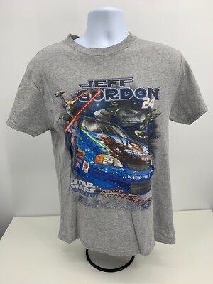 Vintage Jeff Gordon Star Wars Shirt Light Saber 1990s NASCAR 90s Medium
