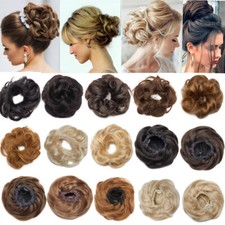 100 Real Thick Messy Bun Human Remy Hair Extensions Hairpiece Scrunchie Updo US