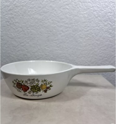 Vintage Corning Ware La Sauge Spice Of Life Sauce Pan. 1 Pint. No Cover