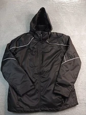 NORTH END Sport Men's Jacket Full Zipper Pocket Black Sz. XLT -Water Resistance