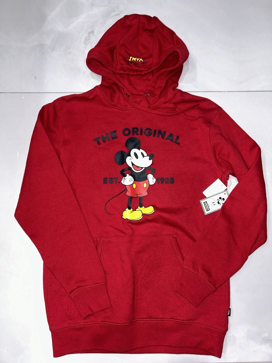 New Vans Disney Mickey Mouse Hoodie Sweatshirt Men's Small Red | eBay