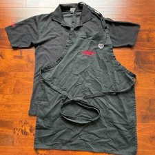 Ralphs Supermarket Black Employee Uniform Polo Shirt  Apron w/ Adjustable Strap