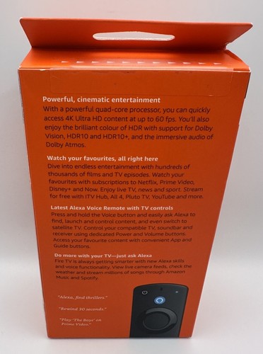 Amazon Fire TV Stick 4K Media Streamer with Alexa Voice Remote Black NEW SEALED - Picture 2 of 8