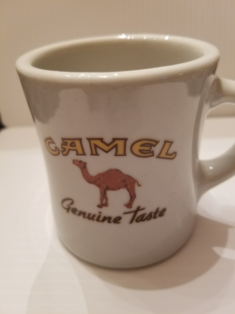 camel cigarettes coffee mug Camel Cigarette Genuine Taste Coffee Mug Cup Heavy Tobacco Logo White Brown