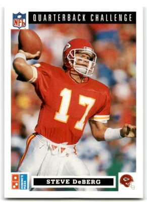 1991 DOMINO'S THE QUARTERBACKS STEVE DEBERG KANSAS CITY CHIEFS #22