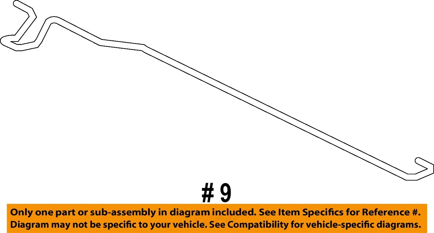 Chevrolet GM OEM 0408 Malibu Trunk LidTorsion Bar Torque Rod Left